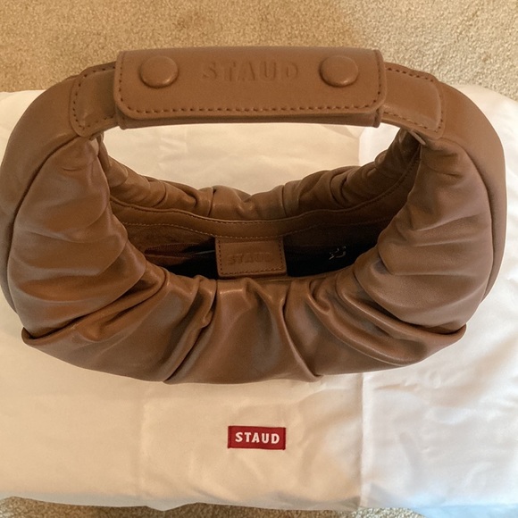 Staud Soft Pleated Moon Leather Hobo Bag - Picture 3 of 8